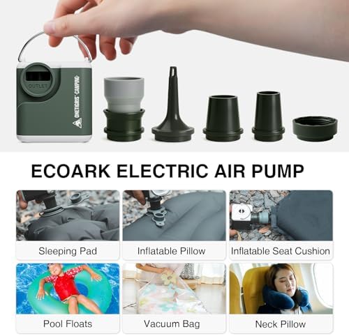 OneTigris Mini Air Pump with Camping Light and 2400 mAh Battery