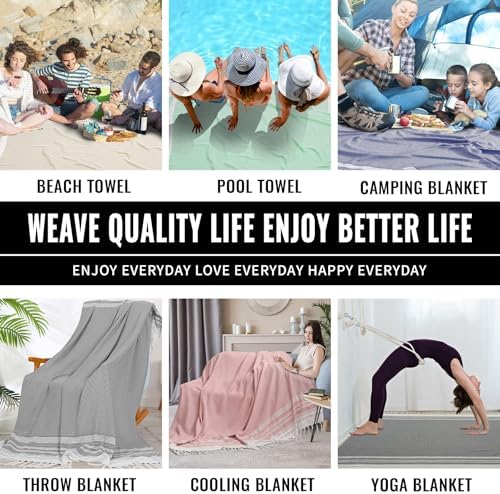 Gray Soft Throw Blanket - Modern Boho Design