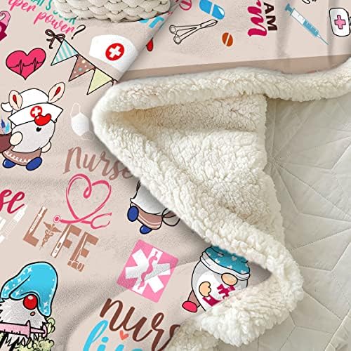 Belperan Nurse Appreciation Sherpa Throw Blanket - 50x60