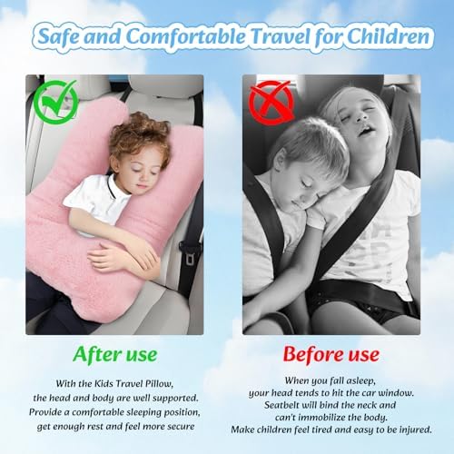 Swemos Travel Pillow - Gray Ergonomic Neck Support for Kids Adults