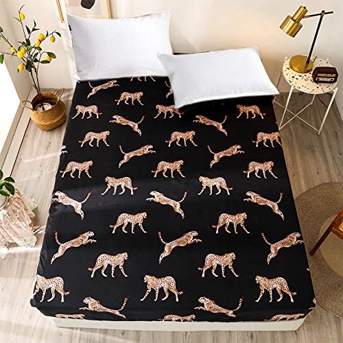 NATURETY Fitted Sheet Full Size 75x54 Black Gold