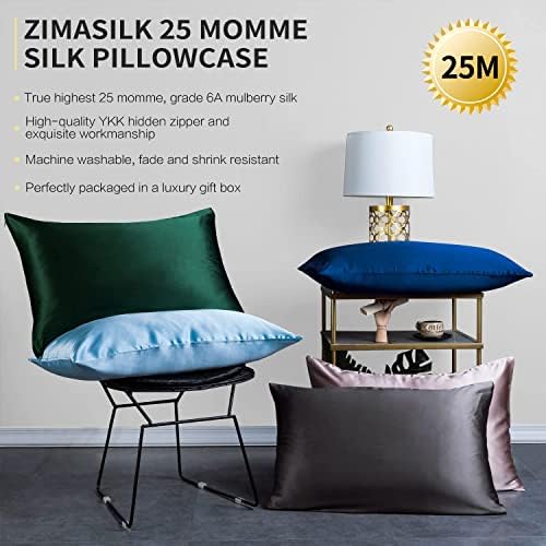 ZIMASILK 25 Momme 6A Silk Pillowcase - Ivory