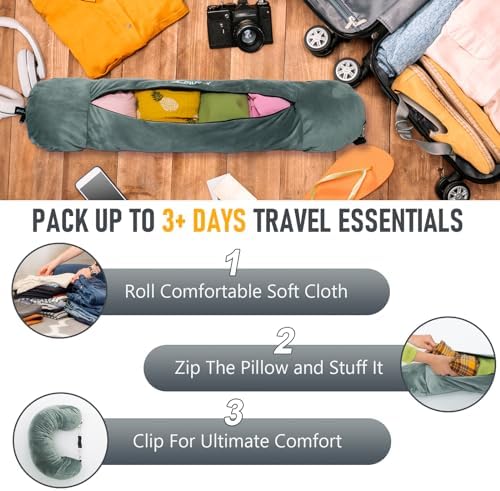EZ4UVOY Stuffable Neck Pillow with Clothes