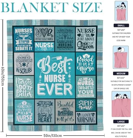 Nurse Appreciation Throw Blanket 60x50in