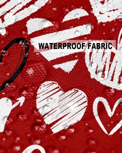 Waterproof Pillow Protector 2 Pack with Zipper Love Hearts Design