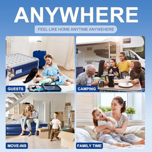 TANSTRIDER Full Air Mattress with Built In Pump