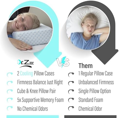 Dr Zzz Cooling Cube Pillow and Knee Pillow Set 1