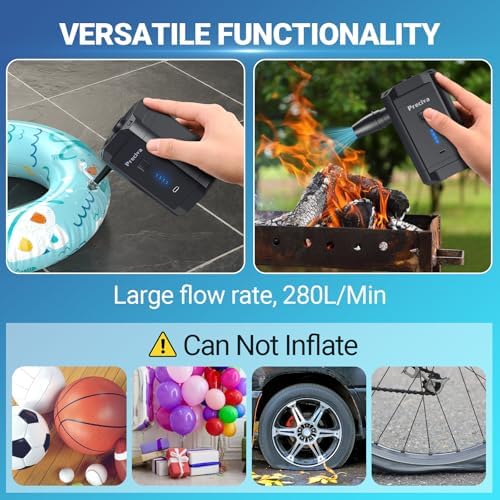 Preciva 4kPa Electric Air Pump with 3 Nozzles and 5200mAh Battery