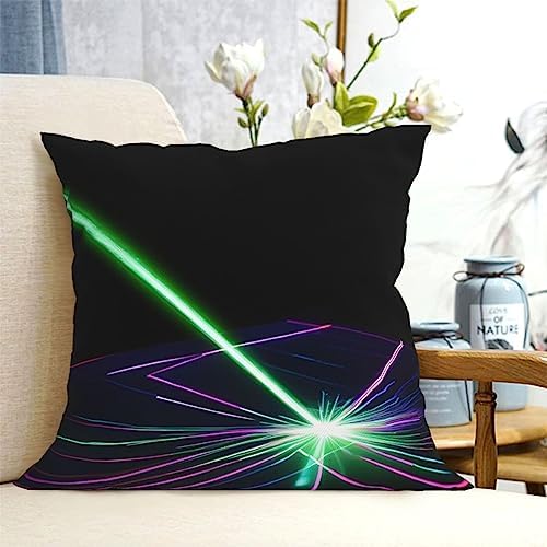 Ogniwo Laser Lights Throw Pillow 12x12 Inch