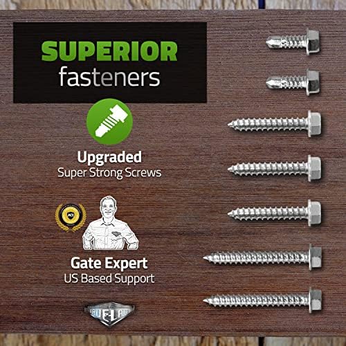 TRUE LATCH 6 Telescoping Gate Brace - Anti-Sag Easy Installation Durable Privacy Fence Kit