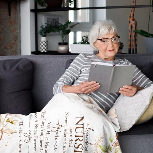 Nurse Retirement Blanket 50x60 Flannel Throw