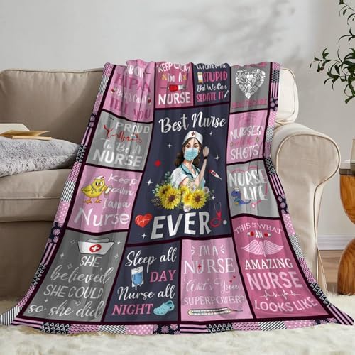 CIUGOIG Nurse Appreciation Throw Blanket 60 x 50