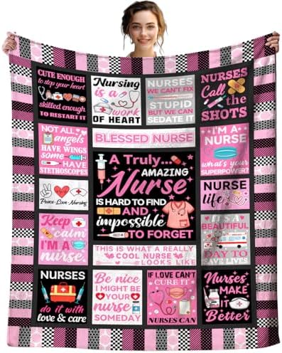 Nurse Gifts Blanket Flannel Throw 50x40