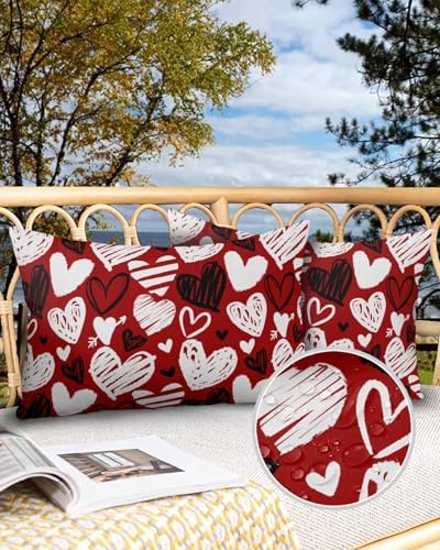 Shijh Tec Waterproof Pillow Protector 2 Pack Hearts
