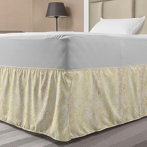 Ambesonne Golden Elastic Bed Skirt - TwinTwin XL