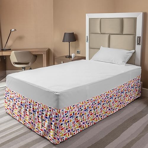 Ambesonne Art Bedskirt Twin Twin XL Multicolor