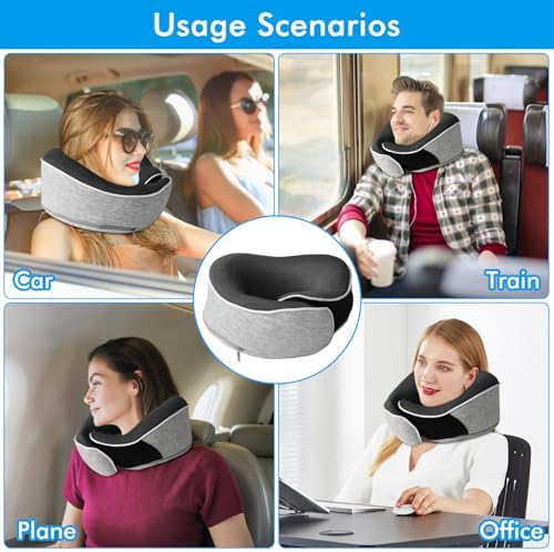 MILADO Adjustable Travel Pillow 12-18 Light Grey