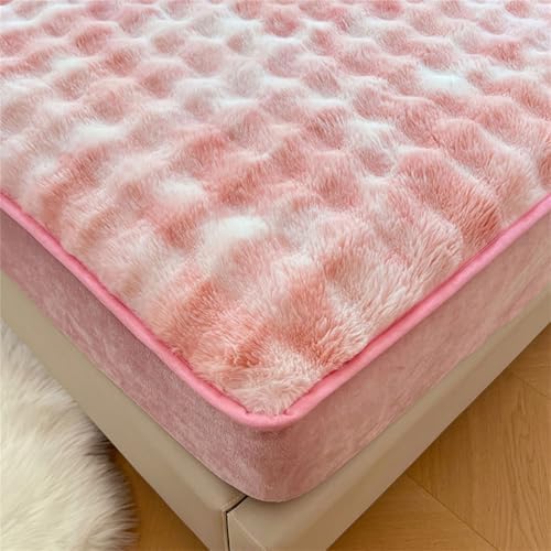 Velvet Fitted Sheet Set with Two Pillowcases for Queen Bed