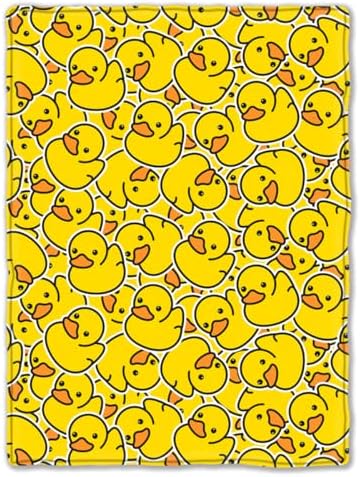 Cute Duck Blanket Flannel Fleece Throw for Kids Bedroom