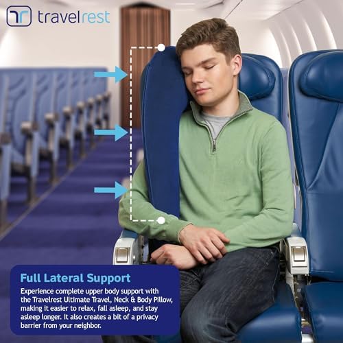 Travelrest Ultimate Inflatable Neck Body Pillow - Blue 1