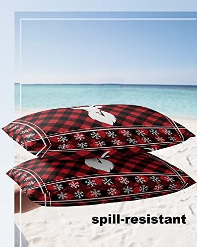 Waterproof Pillow Protector 2 Pack with Zipper and Snowflake Design