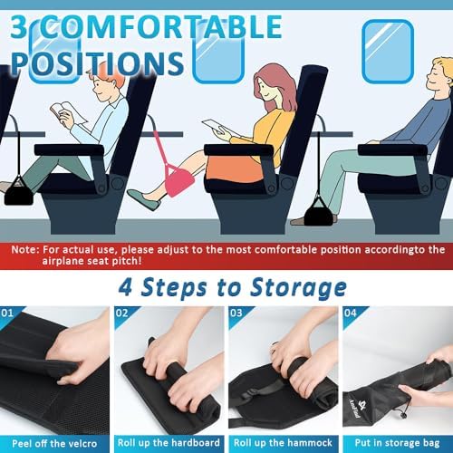 AnsFind Upgraded Foot Hammock for Plane Travel Comfort