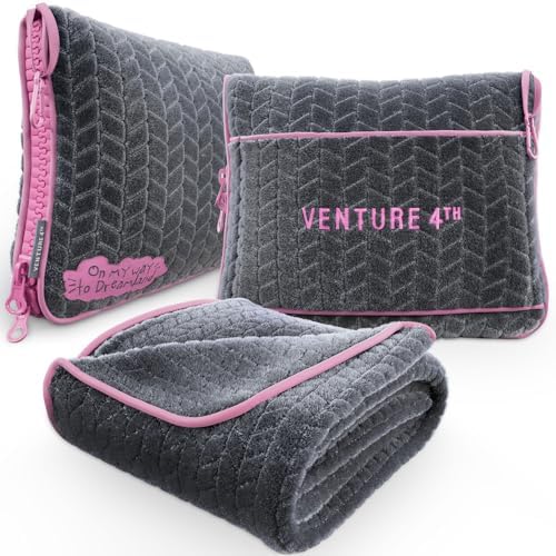 VENTURE 4TH Travel Blanket Pillow 2-in-1 Blanket Pillow for Travel