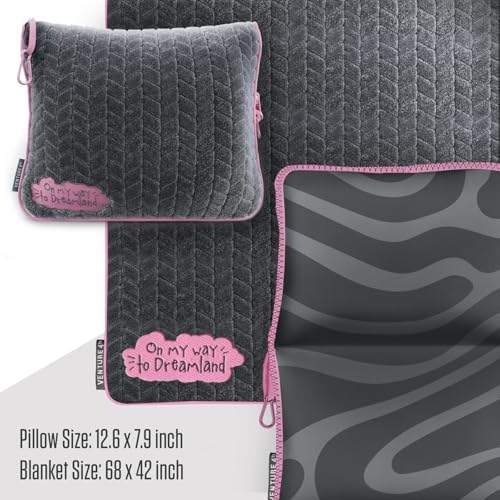 VENTURE 4TH Travel Blanket Pillow 2-in-1 Blanket Pillow for Travel