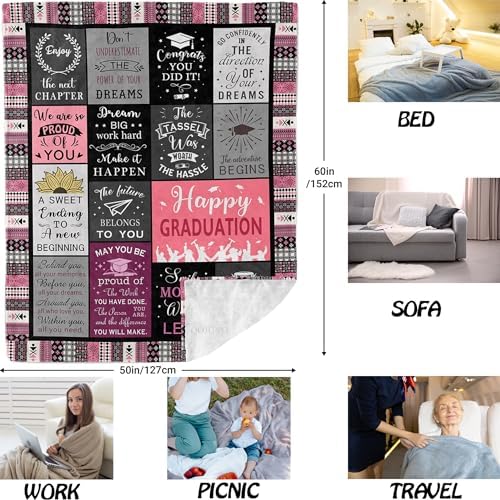 QOJUYO 2025 Graduation Gift Throw 60x50 for Women