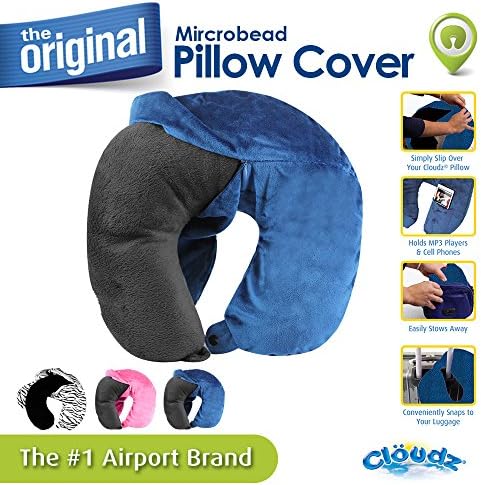 Cloudz Washable Travel Neck Pillow Cover - Blue 1