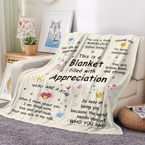 Kituzol Thank You Blanket for Women 60x50