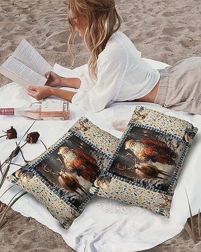 Waterproof Pillow Protector 2 Pack with Zipper Deer Design