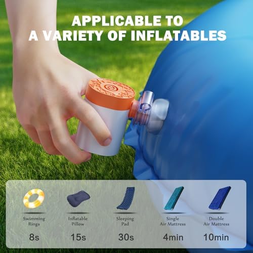 AA Battery Powered Mini Air Pump for Air Mattress and Inflatables
