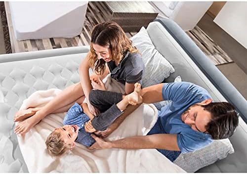 Intex Dura-Beam Ultra Plush Air Mattress with Headboard Queen Gray