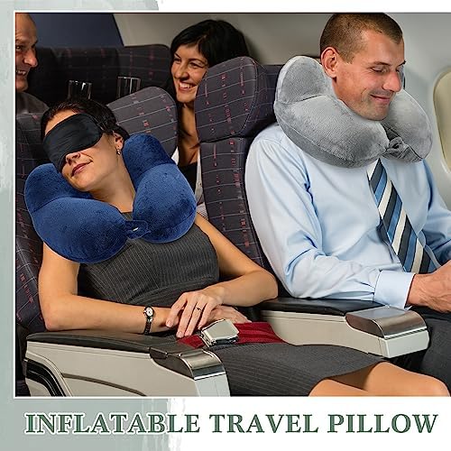 Sintuff 4-Piece Inflatable Travel Pillow Set