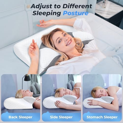SAHEYER Cervical Neck Pillow for Neck Pain Relief and Snoring Relief