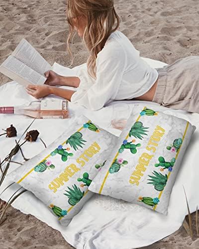 Waterproof Pillow Protector 2 Pack with Zipper and Marble Texture