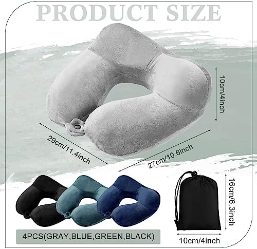 Sintuff 4-Piece Inflatable Travel Pillow Set