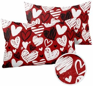 Shijh Tec Waterproof Pillow Protector 2 Pack Hearts