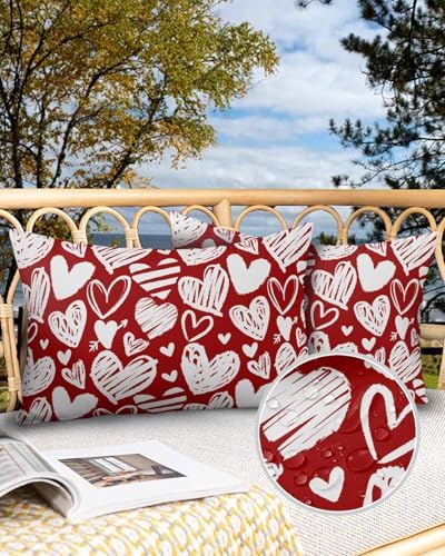 Waterproof Pillow Protector 2 Pack with Heart Design 1