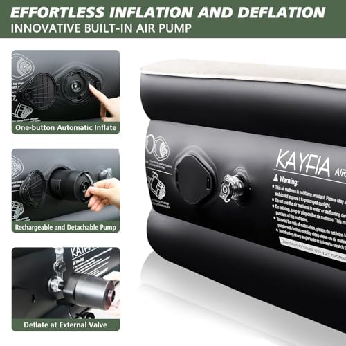 Kayfia Twin Air Mattress with Rechargeable Pump