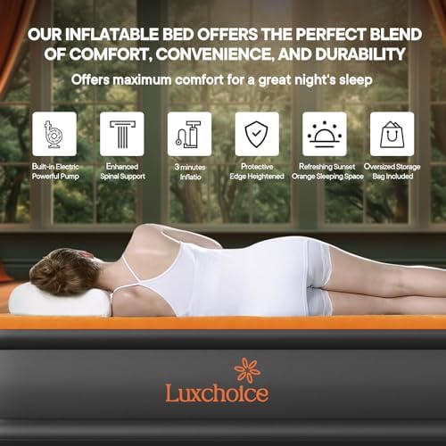 Luxchoice Air Mattress with Built-in Pump