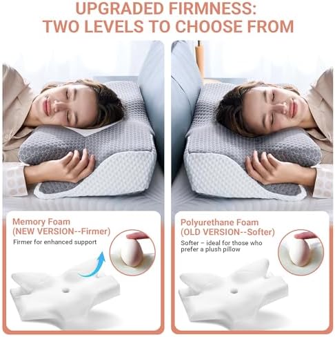 Elviros Cervical Foam Pillow for Neck Shoulder Support