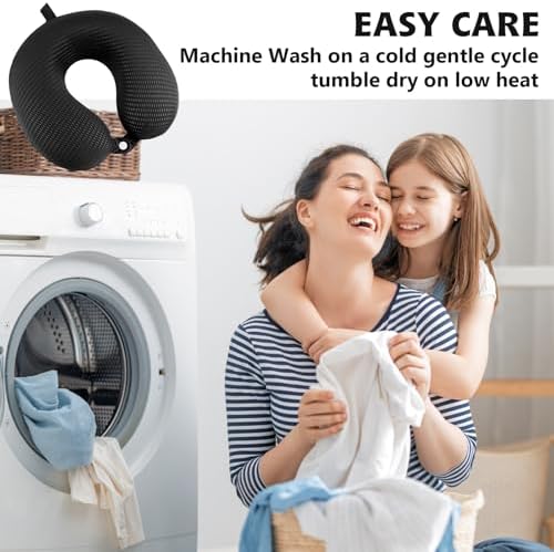 Gjinxi U-Shape Neck Pillow Cover - Washable Travel Pillow Case for Airplane