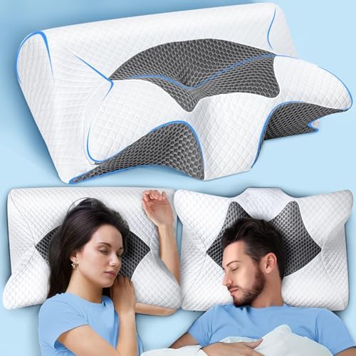 SAHEYER Cervical Neck Pillow for Neck Pain Relief and Snoring Relief