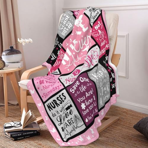 IDOUBEL Nurse Throw Blanket 60X50 Cozy Teacher Gift