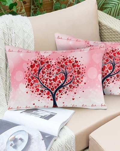 Waterproof Pillow Protector 2 Pack with Love Heart Design