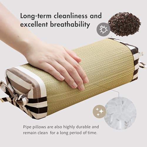 NAJIMI Igusa Pillow - Charcoal Brown Traditional Design