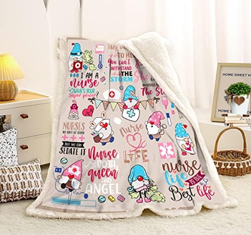 Belperan Nurse Appreciation Sherpa Throw Blanket - 50x60