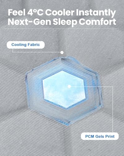 Cooling Pillow Case Set of 2 with Double Sided Cold Tech